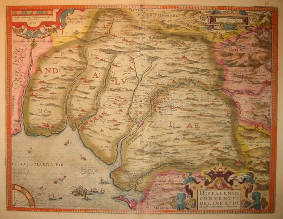 Ortelius Abraham (1528-1598) Hispalensis Conventus delineatio 1603 Anversa, Jean Baptiste Vrients 